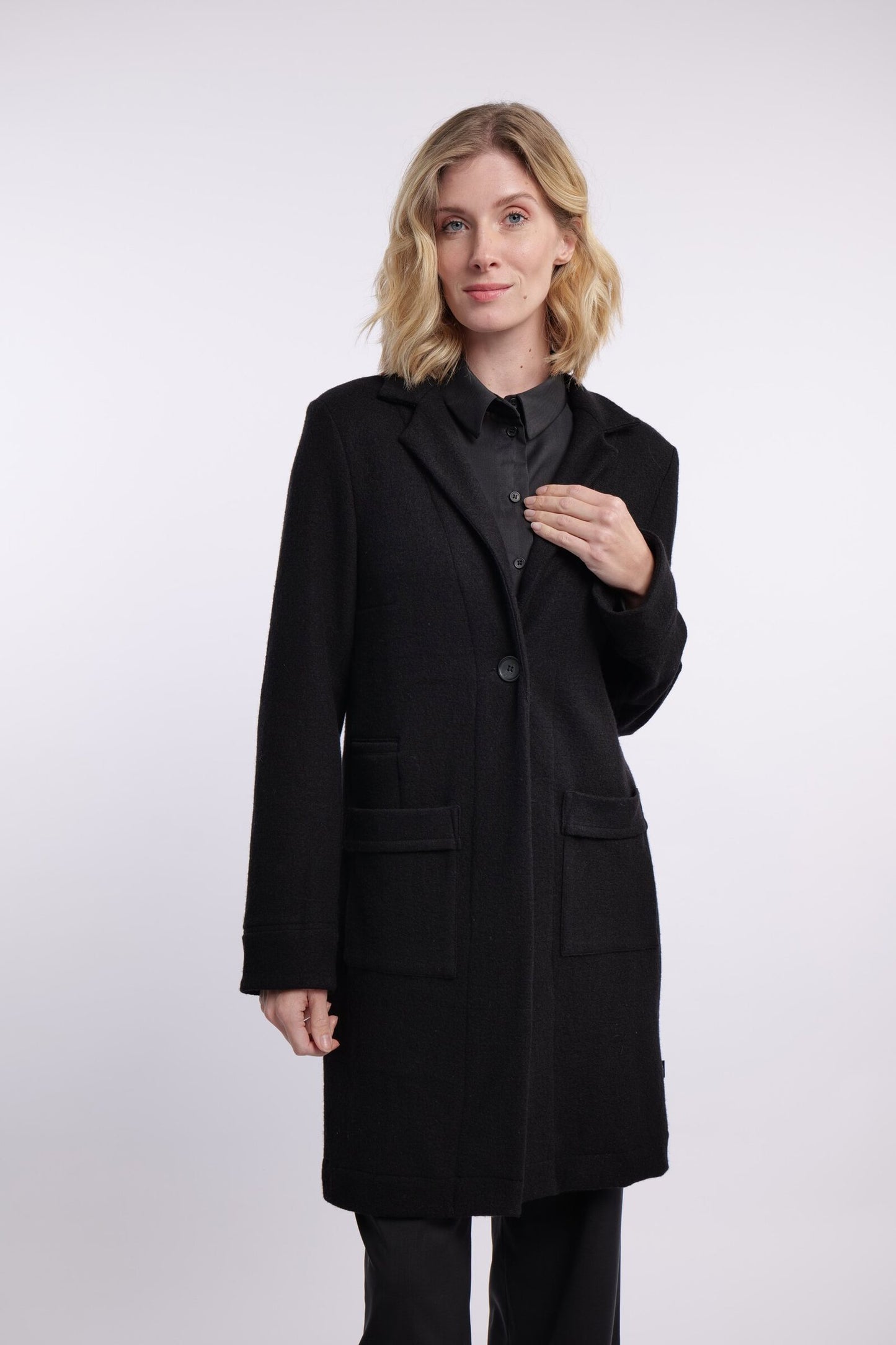 ELEMENTE CLEMENTE - Wool Fitted Long Jacket