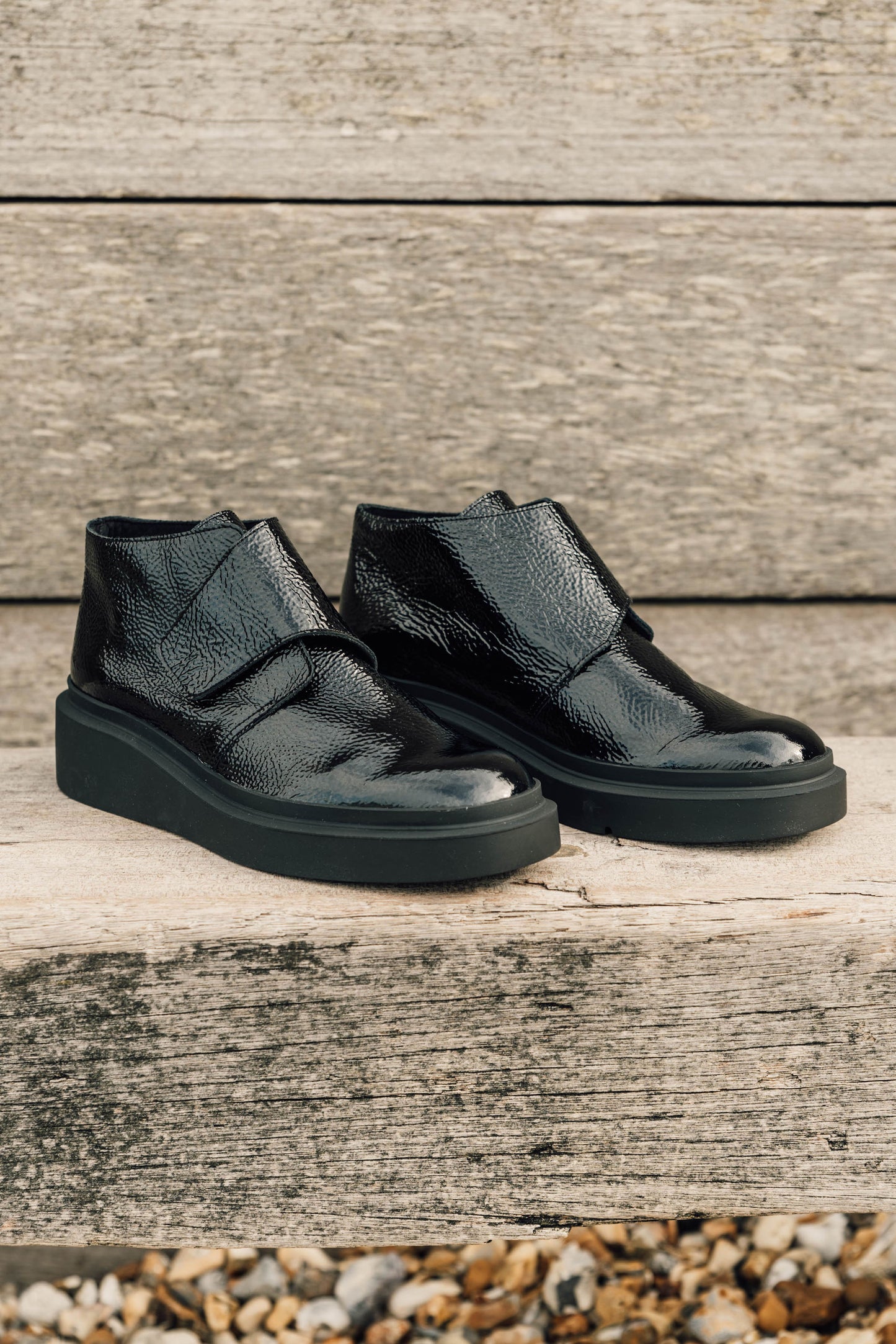 ARCHE - Suzile Black Patent Booties