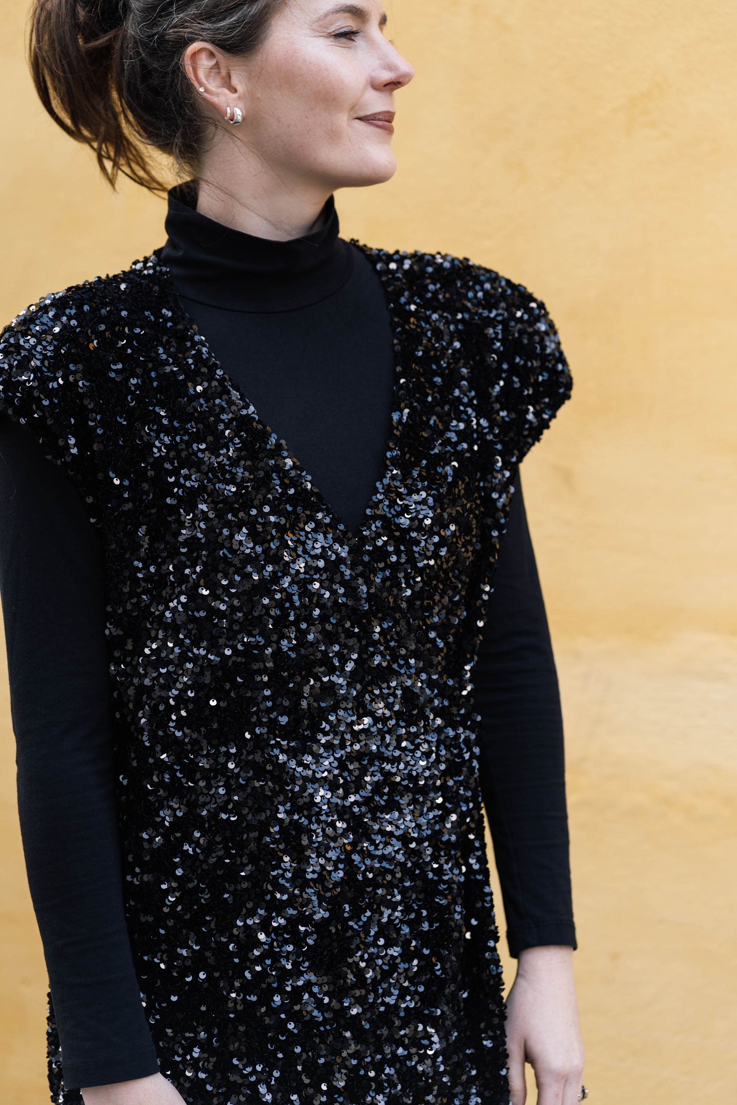 Black Sequin Dress Jacket