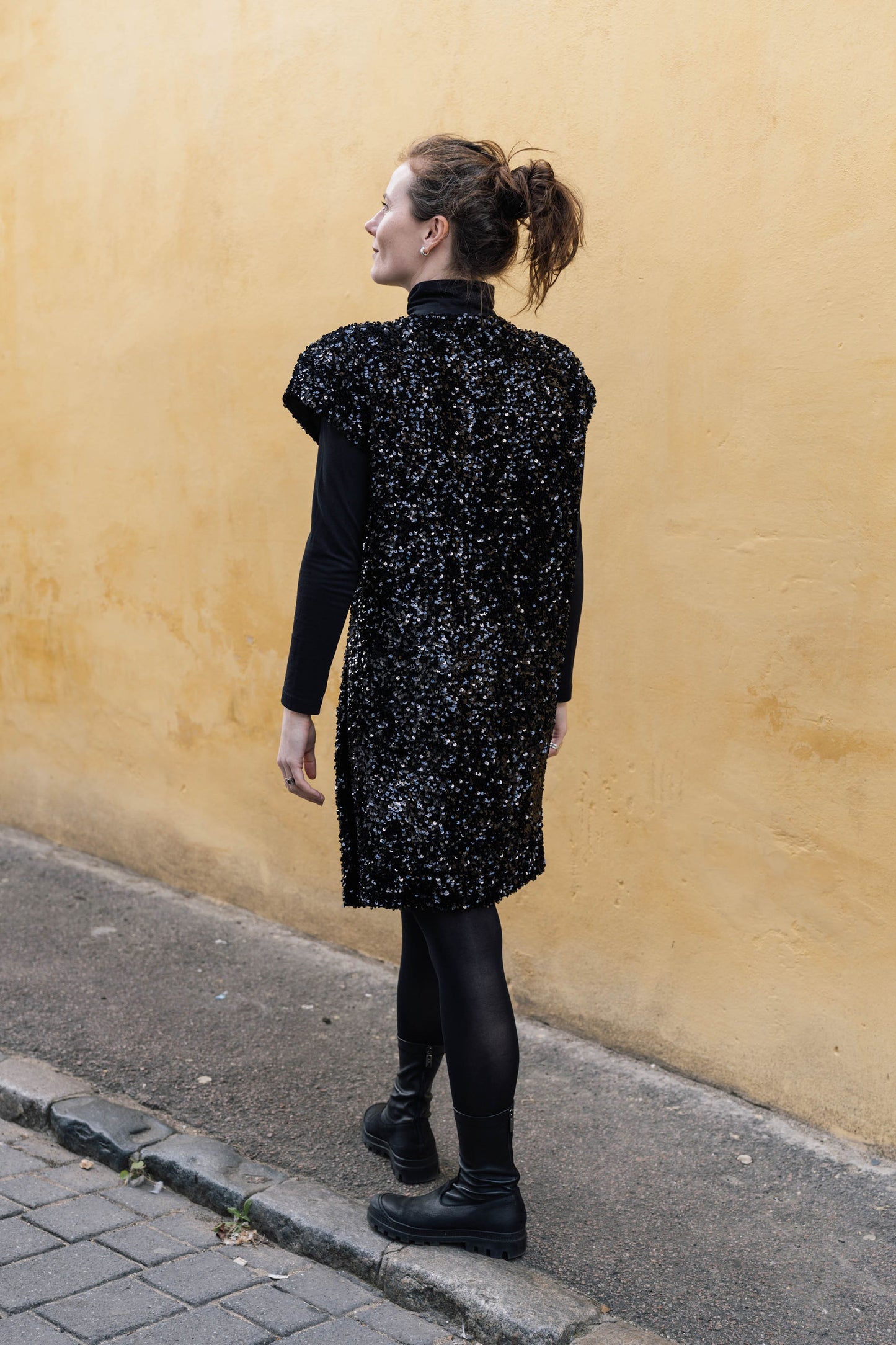 Black Sequin Dress Jacket