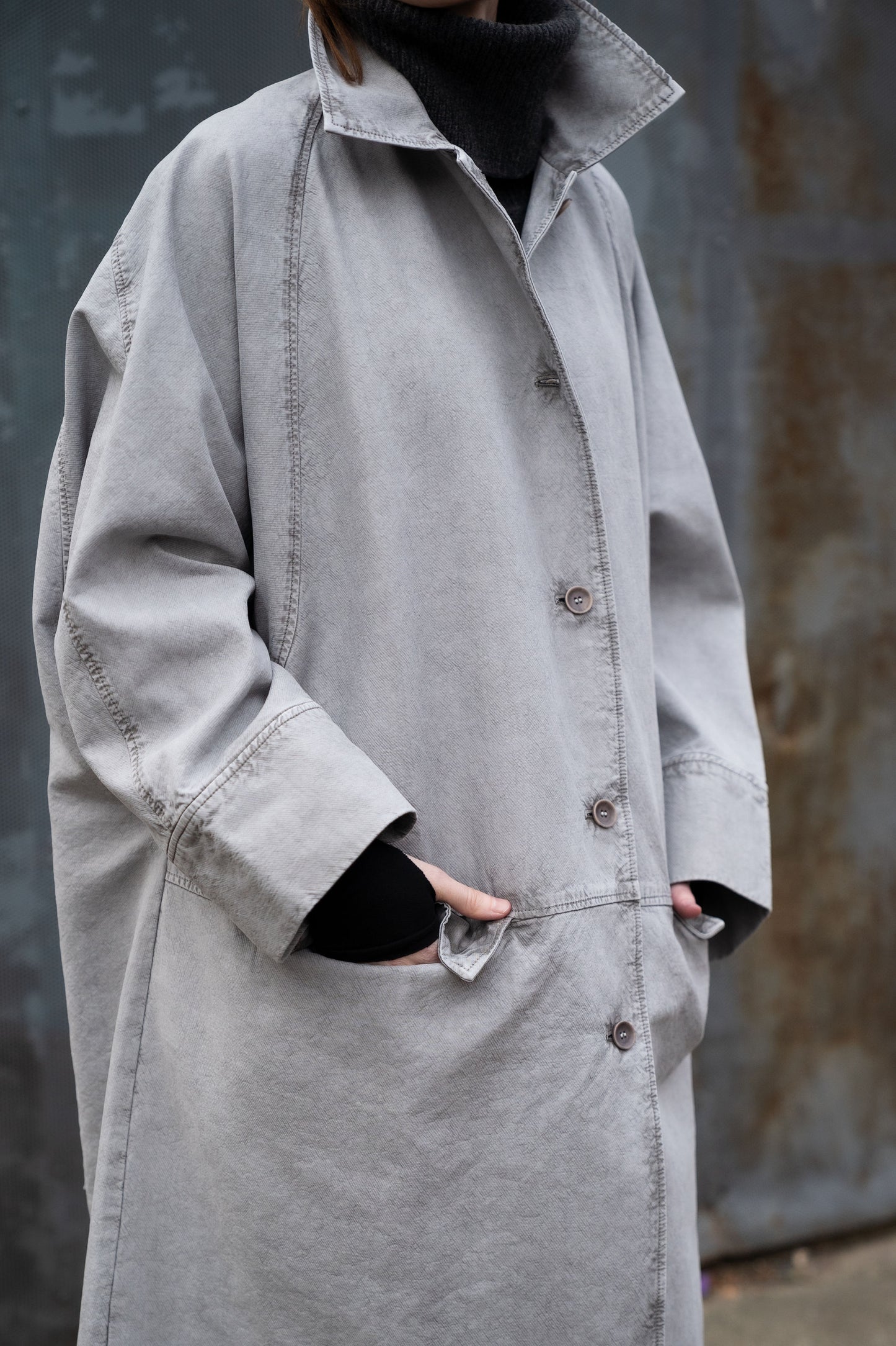 OSKA - Silver Glass Grey Coat