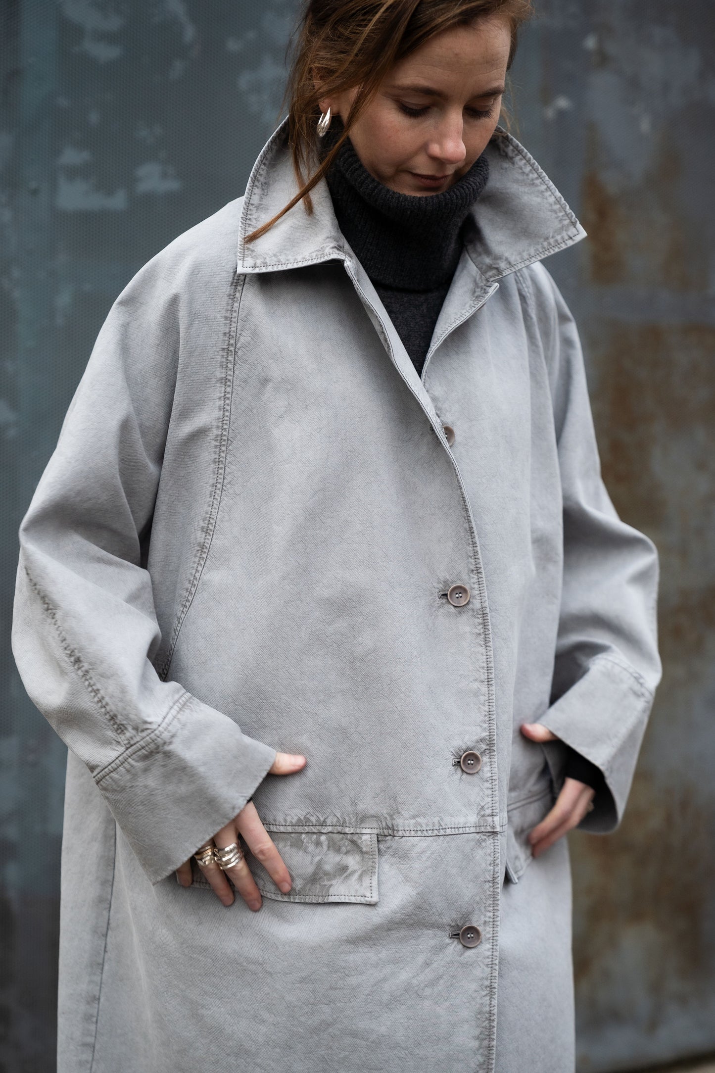 OSKA - Silver Glass Grey Coat