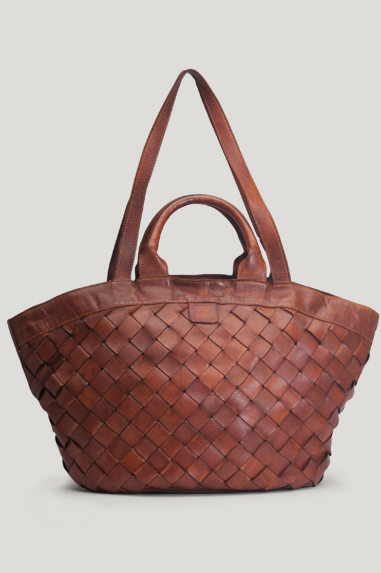 Leather shopper online tote